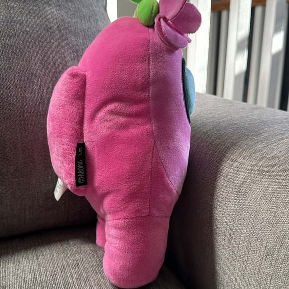 Toikido Among Us Pink with Flower Stuffed 12" Plush Stuffed Animals Toys - Picture 7 of 7